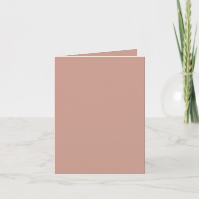 BUDGET Light Terracotta Monochrome WEDDING Thank You Card (Front)