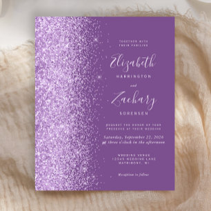 Budget Lilac Glitter Purple Wedding