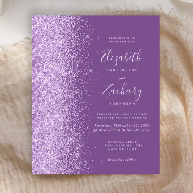 Budget Lilac Glitter Purple Wedding (Creator Uploaded)