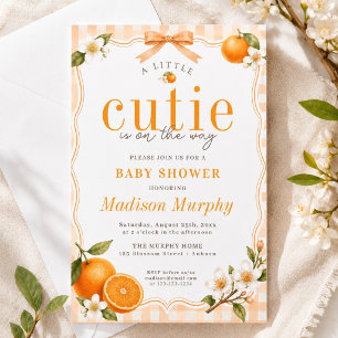 BUDGET Little Cutie Orange Baby Shower Invitation Flyer