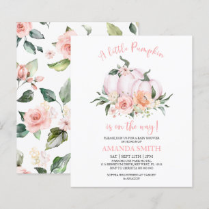 Budget Little Pumpkin Baby Shower Invitation