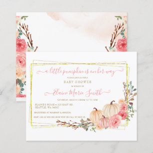 Budget Little Pumpkin Baby Shower Invitation