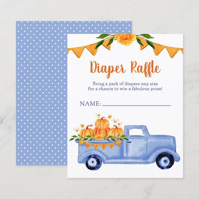 Budget Little Pumpkin Boy Diaper Raffle (Front/Back)