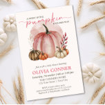 BUDGET Little Pumpkin Girl Baby Shower Invitation Flyer<br><div class="desc">Celebrate the upcoming arrival of a sweet little pumpkin with this charming baby shower budget invitation! Featuring a soft pink watercolor pumpkin surrounded by fall foliage, this autumn-inspired theme is perfect for welcoming a baby girl. The words can easily be edited to fit your specific event. Background colours and fonts...</div>