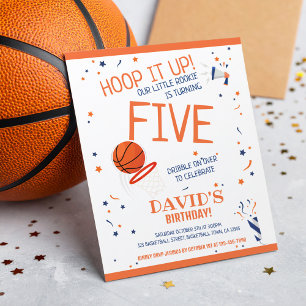 Budget Little Rookie Basketball Birthday Invite