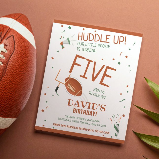 Budget Little Rookie Football Birthday Invitation (Creator Uploaded)