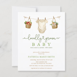 Budget Locally Grown Farmers Market Baby Shower