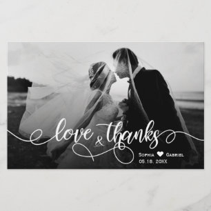 Budget Love et Merci Mariage Merci papier