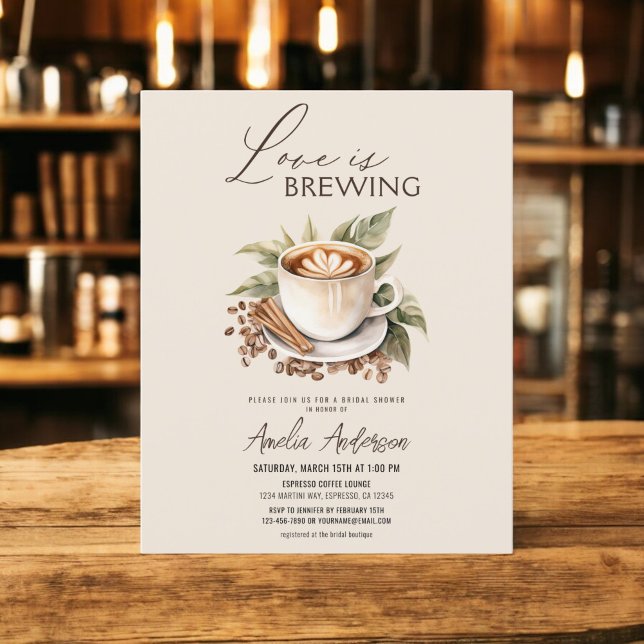 Budget Love is Brewing Bridal Shower Invitation Flyer (Creator Uploaded)