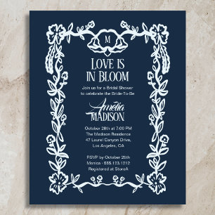 Budget Love is in Bloom Floral Bridal Shower Flyer