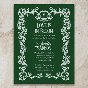 Budget Love is in Bloom Floral Bridal Shower Invitation Postcard