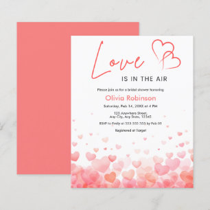 Budget Love is in the Air Bridal Shower Invitation
