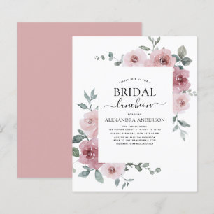 Budget Luncheon Dusty Rose Pink Bridal Shower 