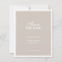 BUDGET Luxury Ivory Border Wedding Save the Date