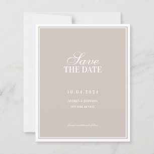 BUDGET Luxury Ivory Border Wedding Save the Date