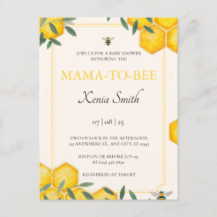 Budget Mama-to-bee baby shower invitation
