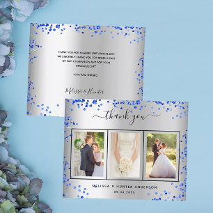 Budget mariage argent carte de remerciements photo