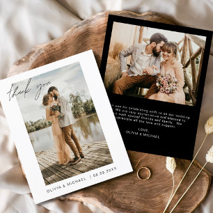 Budget Mariage Merci Cartes Photo Minimaliste