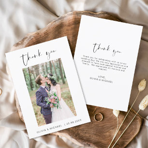 Budget Mariage Minimaliste Photo Merci Cartes