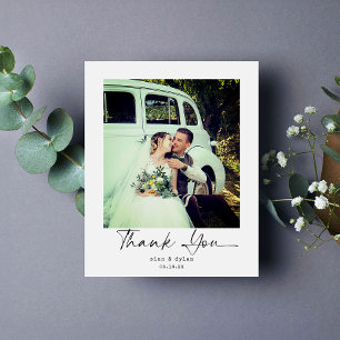 Budget Mariage Moderne Script Carte de remerciemen