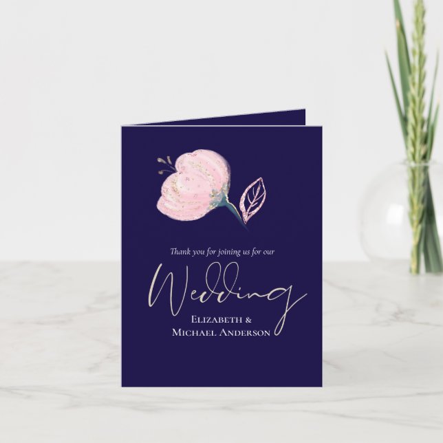 Budget Mariage or bleu rose rose de la marine mode (Devant)