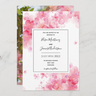budget mariage rose floral romantique invitation