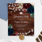 Budget Marsala & Navy Graduation Party Invitation