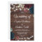 Budget Marsala & Navy Rustic Wedding Invitation