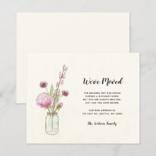 Budget Mason Jar We Have Moved New Address Cards