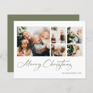 Budget Merry Christmas Collage Holiday Card