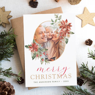Budget Merry Christmas Greenery Photo Holiday Flye Flyer
