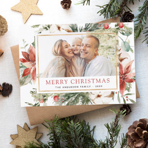 Budget Merry Christmas Greenery Photo Holiday Flye Flyer