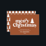 budget Merry Christmas non photo Holiday Card<br><div class="desc">budget merry Christmas graphic typography non photo holiday card. With modern hand drawn text and trees.</div>