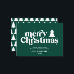 budget Merry Christmas non photo  Holiday Card<br><div class="desc">budget merry Christmas graphic typography non photo holiday card. With modern hand drawn text and trees.</div>