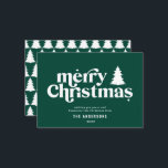 budget Merry Christmas non photo  Holiday Card<br><div class="desc">budget merry Christmas graphic typography non photo holiday card. With modern hand drawn text and trees.</div>