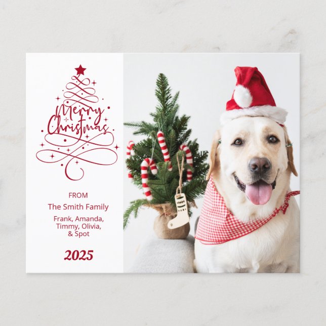 Budget Merry Christmas Photo (Front)