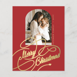 Budget Merry Christmas photo elegant holiday Flyer