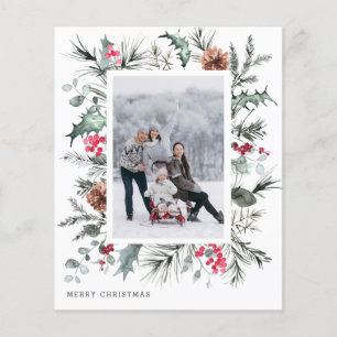 Budget Merry Christmas Photo Holiday 2022 card