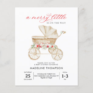 BUDGET Merry Little Christmas Stroller Baby Shower