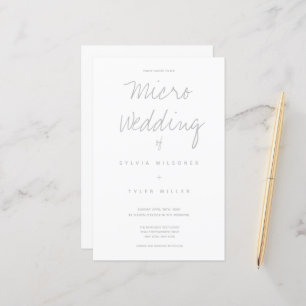 Budget Micro Wedding White Grey Typography