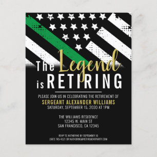 Budget Military Retirement Army Party Invitation