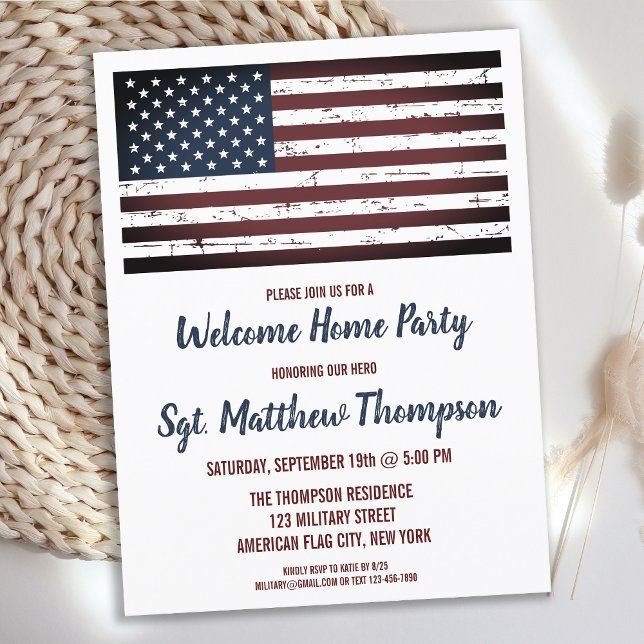 Budget Military Soldier Homecoming Invite Postcard (Creator Uploaded)