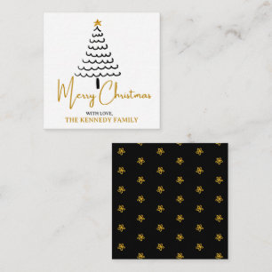 Budget Mini Affordable Modern Tree Merry Christmas Card