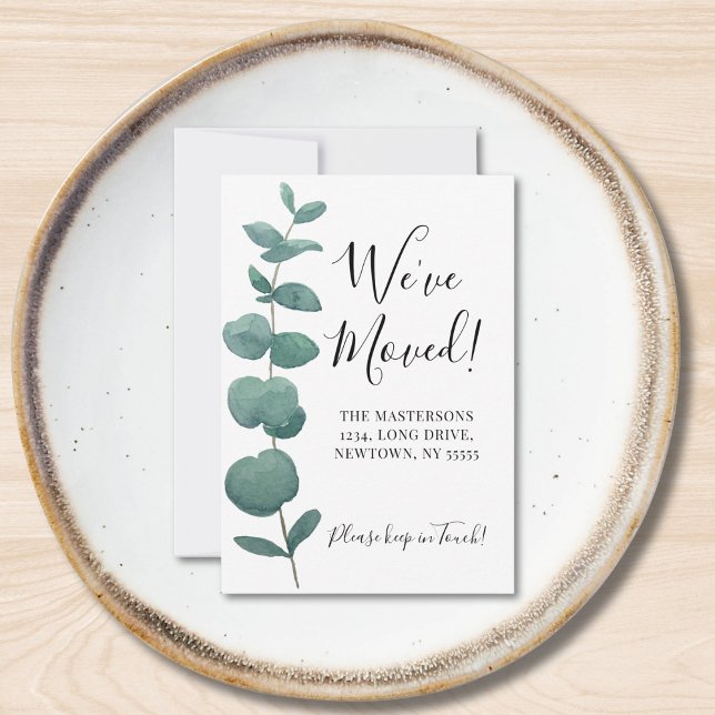 Budget Mini Nous avons déplacé Faire-part Eucalypt (Créateur téléchargé)