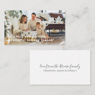Budget MINI Personalized Photo and Text Christmas Card