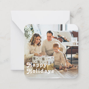 Budget MINI Personalized Photo and Text Christmas Card