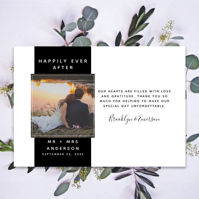 Budget Mini Photo Wedding Thank You Card (Creator Uploaded)