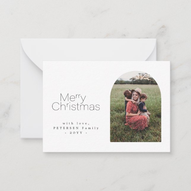 Budget MINI SIZE simple photo Christmas Holiday Card (Front)