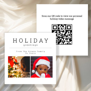 BUDGET MINI Two Photo Christmas Photo Personalized Card