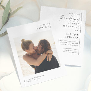 Budget Minimal Elegant Typography Photo Wedding